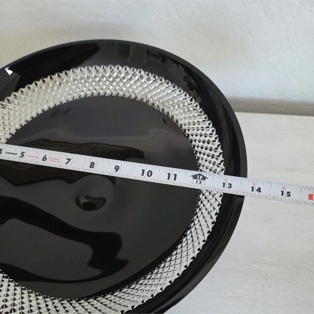 Waterford Crystal John Rocha Black Cut Crystal Large Footed Centerpiece Bowl